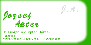 jozsef apter business card